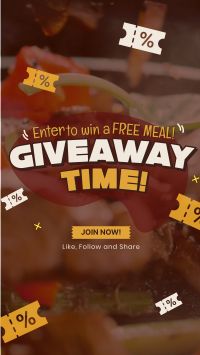 Food Voucher Giveaway TikTok Video Design