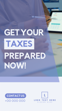 Prep Your Taxes Facebook story Image Preview
