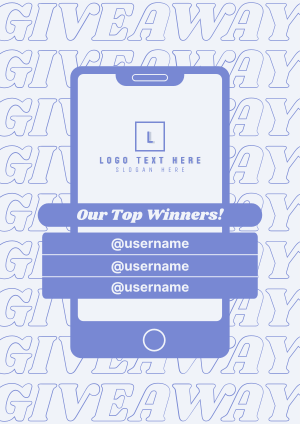 Giveaway Winners Flyer Image Preview