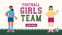 Girls Team Football Facebook Event Cover Design