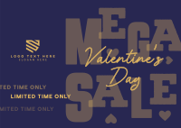 Valentine's Mega Sale Postcard Image Preview