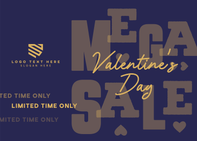 Valentine's Mega Sale Postcard Image Preview