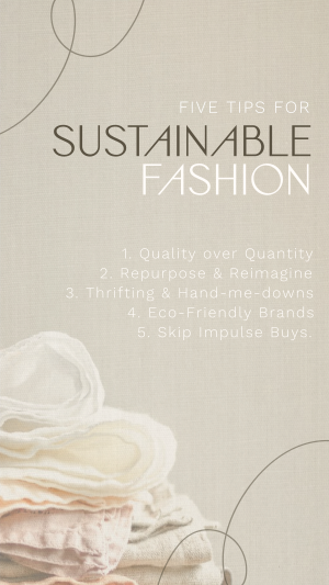 Chic Sustainable Fashion Tips Facebook story Image Preview