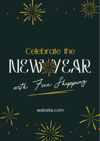 New Year Shipping Deals Poster Image Preview