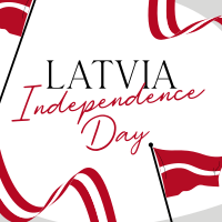 Latvia Independence Flag Instagram Post Design