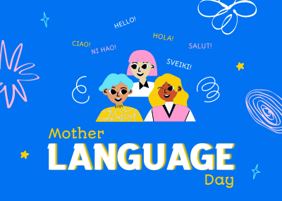 Mother Language Celebration Postcard Image Preview