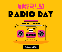 Radio Day Retro Facebook Post Design
