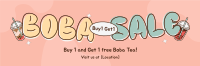 Delightful Boba Sale Twitter Header Design