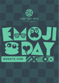 Emoji Day Greeting Flyer Design