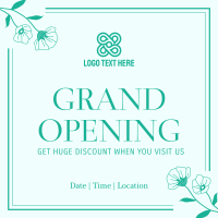 Grand Opening Elegant Floral Instagram Post Brandcrowd Instagram Post Maker 6993