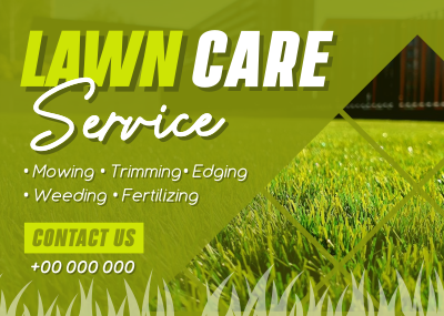 Lawn Care Maintenance Postcard Image Preview