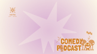 Playful Comedy Podcast Zoom Background Image Preview