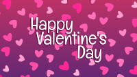 Pink Valentine Confetti Zoom background Image Preview