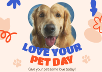 Pet Loving Day Postcard Image Preview