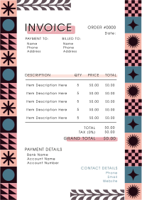 Abstract Geometric Invoice Image Preview