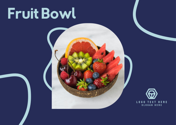 Fruit Bowl Postcard Design Image Preview