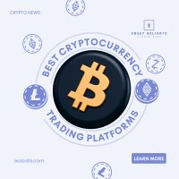 Cryptocurrency Trading Platforms Instagram Post Design