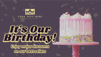 It's Our Birthday Doodles Facebook Event Cover Design