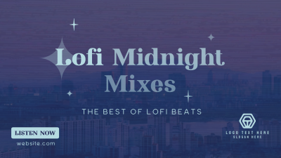 Lofi Midnight Music Facebook event cover Image Preview