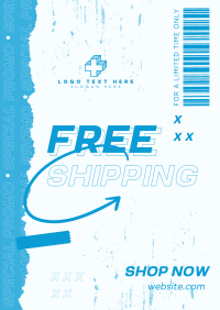 Grungy Street Shipping Flyer Design