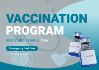 Vaccine Bottles Immunity Postcard Design