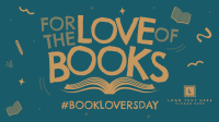 Book Lovers Doodle Facebook Event Cover Design