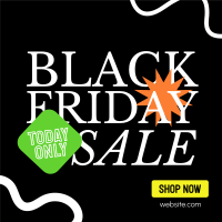 Black Friday Scribble Sale Instagram Post Design