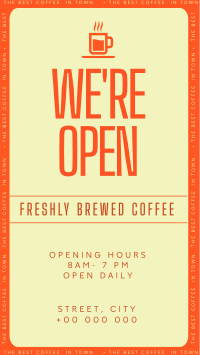 Trendy Open Coffee Shop YouTube Short Design
