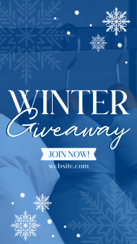 Winter Snowfall Giveaway Instagram Story Design