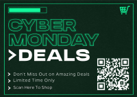 Retro Cyber Monday Postcard Image Preview