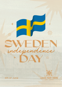 Modern Sweden Independence Day Flyer Design