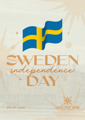 Modern Sweden Independence Day Flyer Image Preview