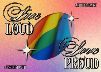 Retro Pride Month Postcard Design