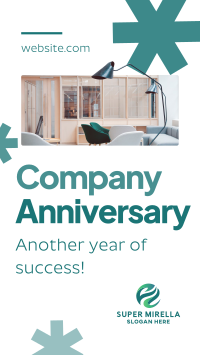 Minimalist Company Anniversary Facebook Story Image Preview