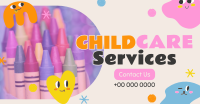 Quirky Faces Childcare Service Facebook Ad Design