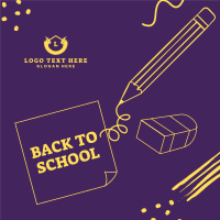 Back to School Note Instagram Post Design