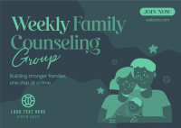 Weekly Family Counseling Postcard Design