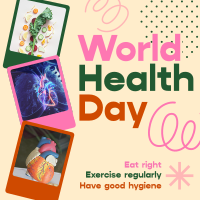 Retro World Health Day Instagram Post Design