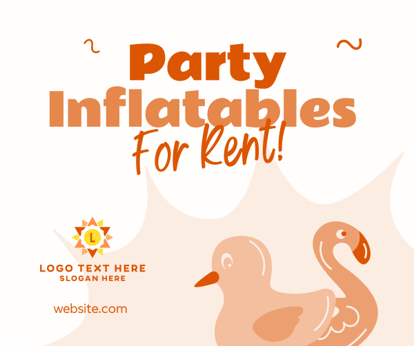 Party Inflatables Rentals Facebook Post Design Image Preview