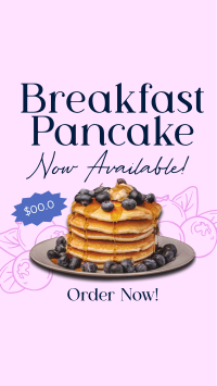 Breakfast Blueberry Pancake Instagram Story Design