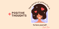 Positive Thoughts Twitter Post Design