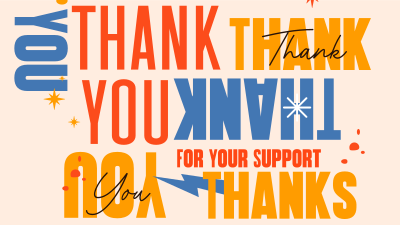 Playful Thank You Facebook event cover Image Preview