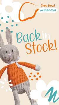 Crochet Bunny Facebook Story Design