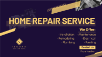 Modern Repair Service Facebook Event Cover Design