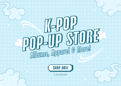 Kpop Pop-Up Store Postcard Image Preview