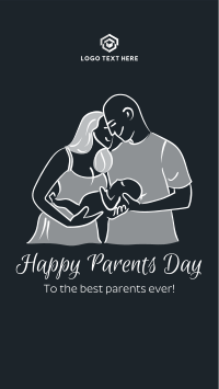 Young Happy Parents Facebook Story Design