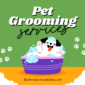 Dog Bath Grooming Instagram post Image Preview