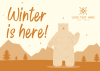 Polar Winter Postcard Design