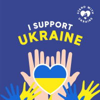 I Support Ukraine Instagram Post Design