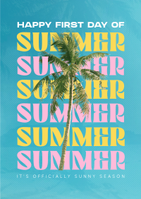 Summer Palm Tree Flyer Image Preview